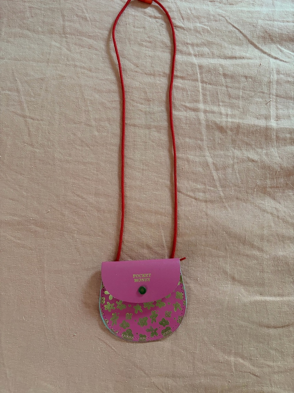 Ark Pink and Gold Kids Crossbody Coin Purse